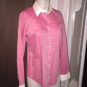 Talbots’s tuxedo style blouse